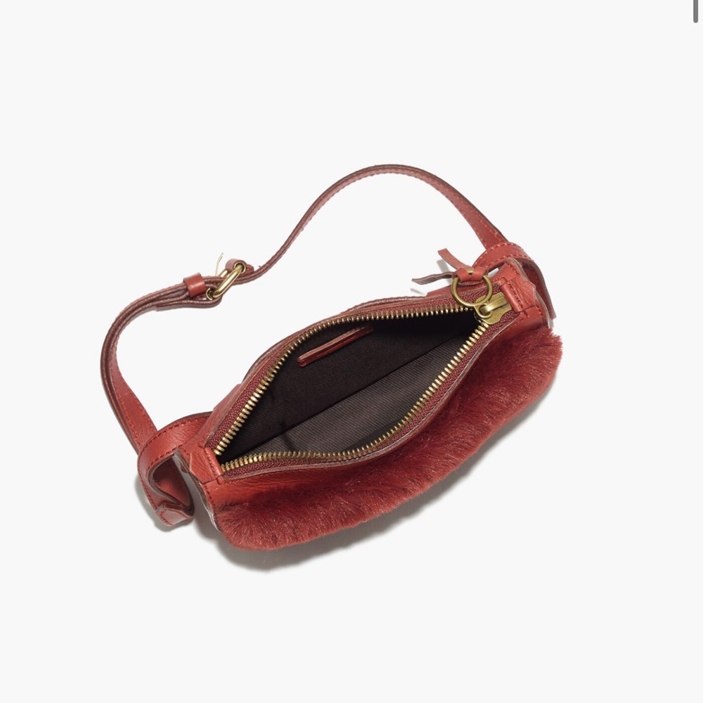 NEW with tags Madewell Red Fur Fanny Pack - Picture 2 of 4